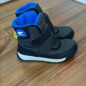 Sorel Kids' Black and Blue Winter Boots